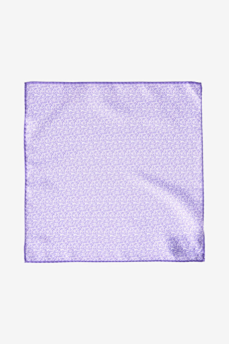 Desenli Mor Gri Mendil resmi