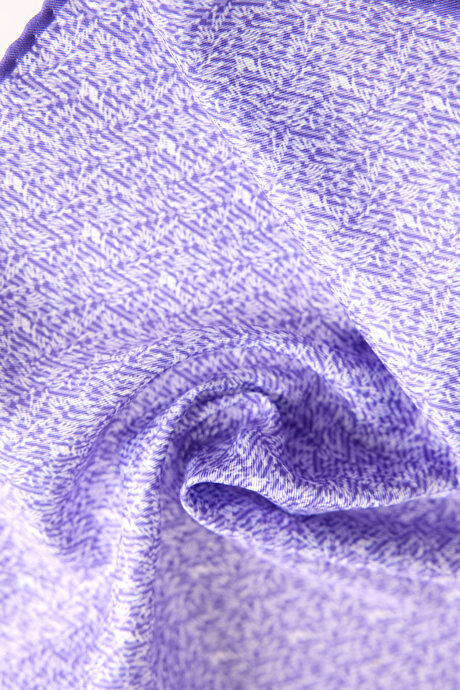 Desenli Mor Gri Mendil resmi