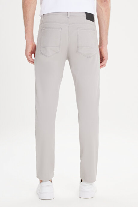 Slim Fit Dar Kesim 5 Cep Armürlü Esnek Taş Pantolon resmi