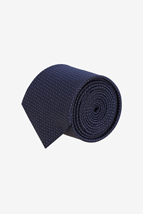 Desenli Lacivert Kravat resmi