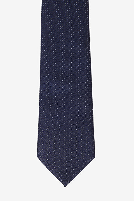Desenli Lacivert Kravat resmi