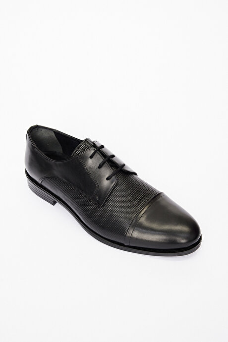 %100 Deri Klasik Siyah Ayakkabı resmi