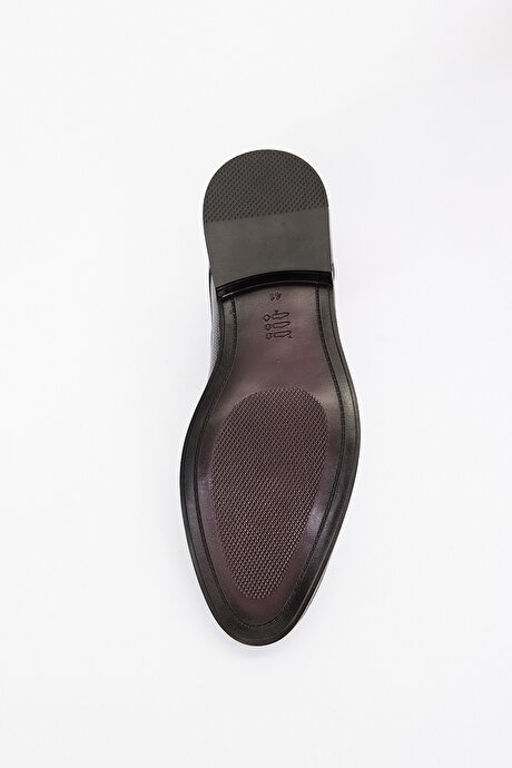 %100 Deri Klasik Siyah Ayakkabı resmi