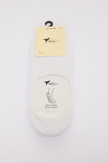 Bambu 3'lü Babet Beyaz Çorap resmi