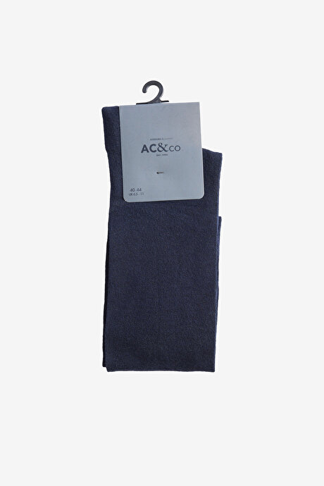 Diz Altı Esnek Lacivert Çorap resmi