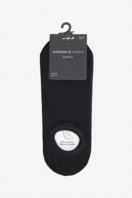 3'lü Standart Fit Esnek Sneaker Siyah Çorap resmi