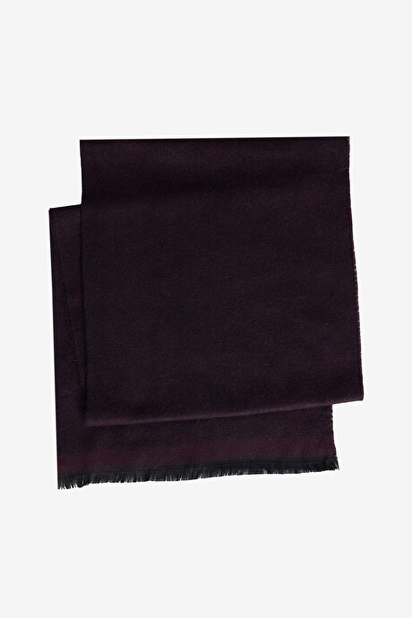 Desenli Sıcak Tutan Bordo-Lacivert Atkı resmi