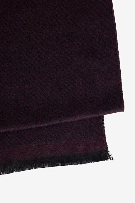 Desenli Sıcak Tutan Bordo-Lacivert Atkı resmi