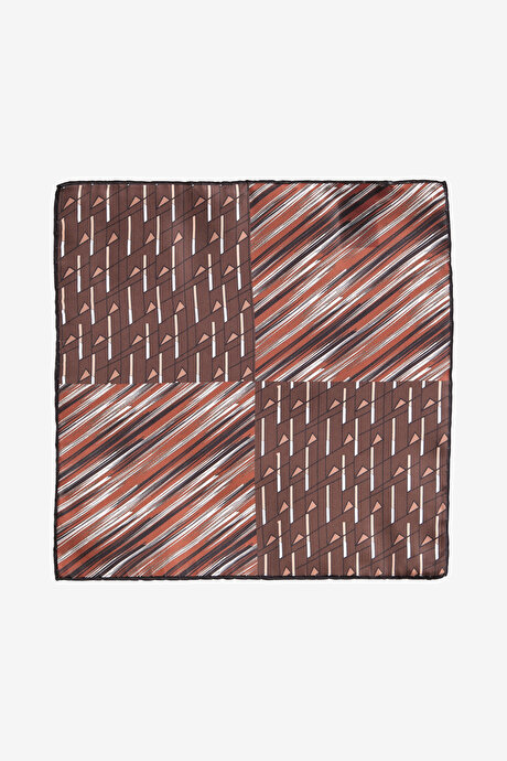 Desenli Kahverengi Mendil resmi