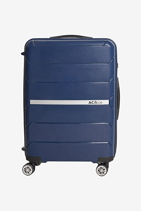 Orta Boy Lacivert Valiz resmi