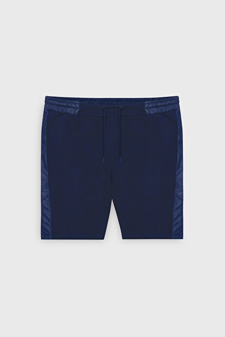 Standart Fit Günlük Rahat Spor Örme Lacivert Şort resmi