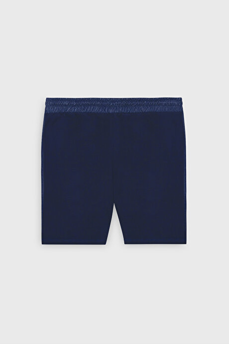 Standart Fit Günlük Rahat Spor Örme Lacivert Şort resmi