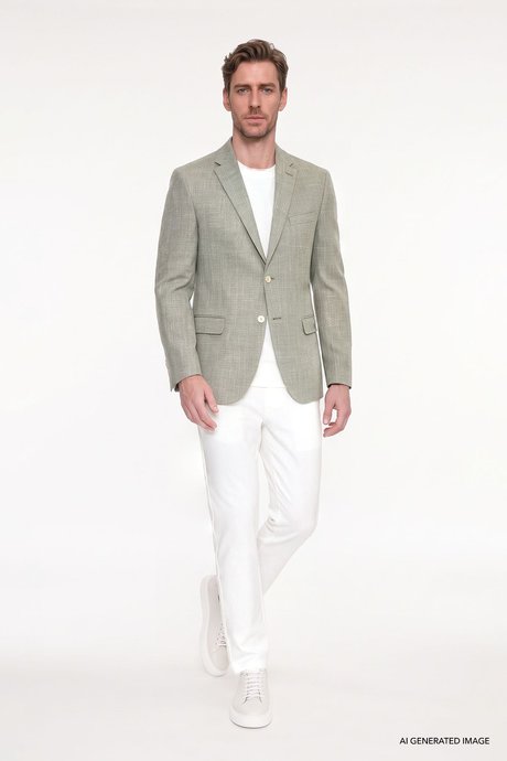 Pamuklu Slim Fit Dar Kesim Yan Cepli Casual Esnek Ekru Pantolon resmi