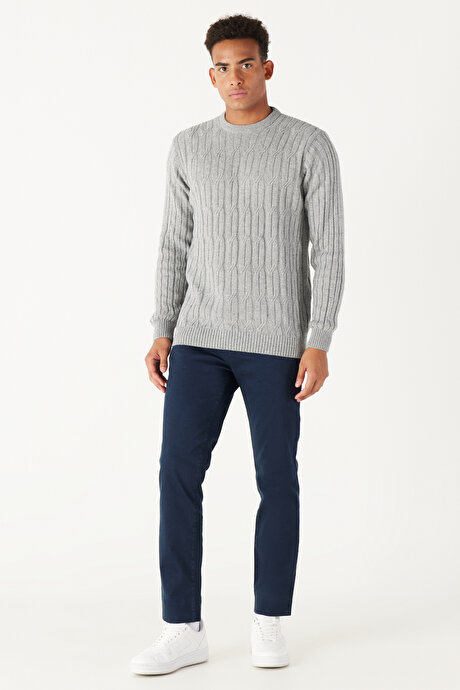 360 Derece Her Yöne Esneyen Rahat Slim Fit Lacivert Pantolon resmi