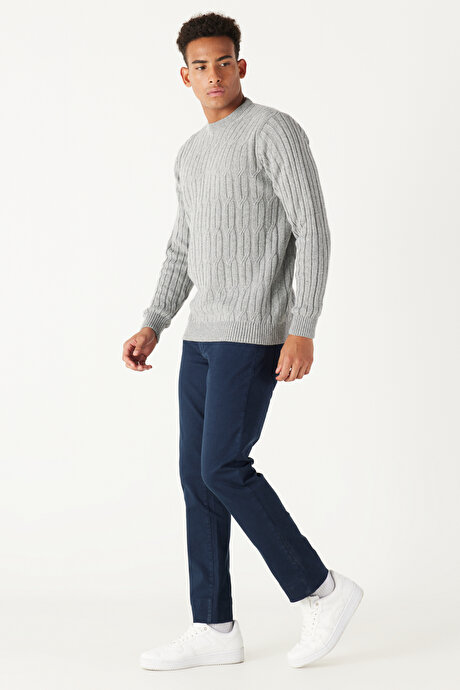 360 Derece Her Yöne Esneyen Rahat Slim Fit Lacivert Pantolon resmi