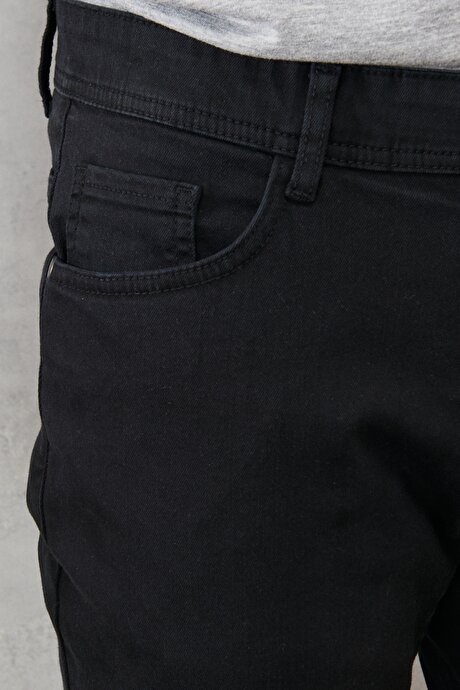 360 Derece Her Yöne Esneyen Rahat Slim Fit Siyah Pantolon resmi