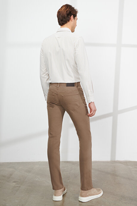 360 Derece Her Yöne Esneyen Rahat Slim Fit Vizon Pantolon resmi