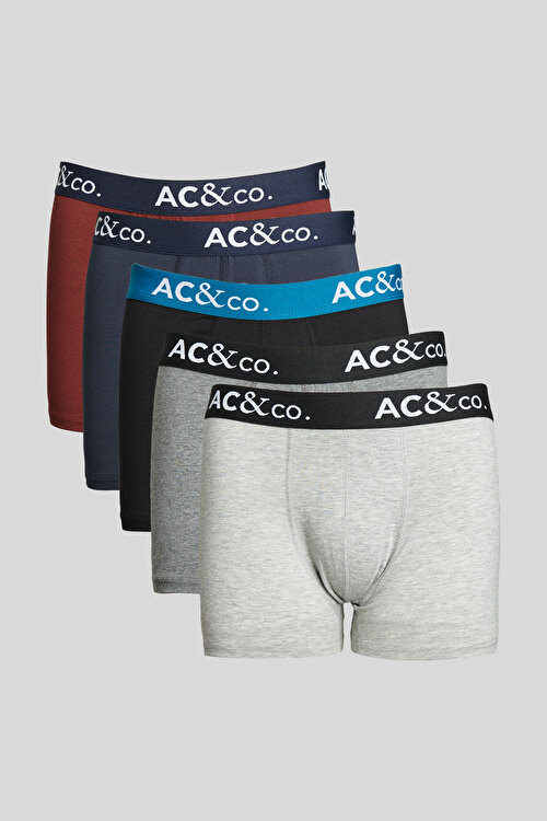 Premium Pamuklu 5'li Paket Esnek Karışık Boxer4A03231P5001KAR