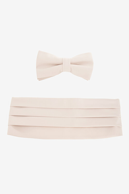 Düz Klasik Bej Papyon&Kuşak Seti4A1125200160BEJ