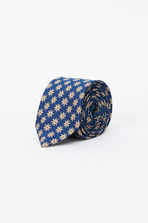 Desenli Lacivert-Mavi Kravat4A2122100109LAM