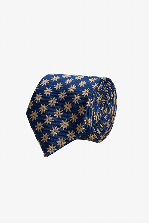 Desenli Lacivert-Sarı Kravat4A2122100110LAS