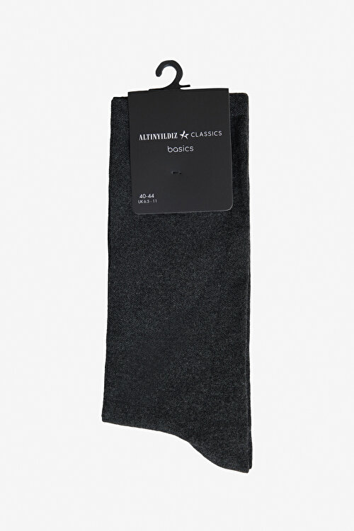 Tekli Bambulu Lastiksiz İz Yapmayan Antrasit Çorap4A2500000010ATR