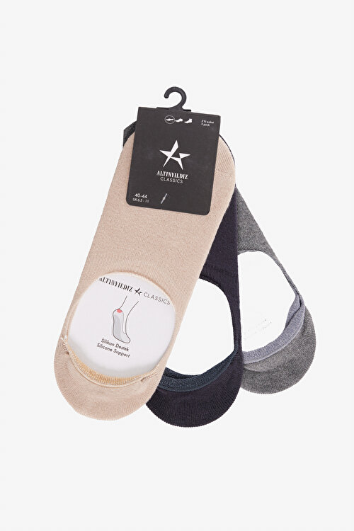 3'lü Babet GRI-ANTRASIT-BEJ Çorap4A2524200004GAJ