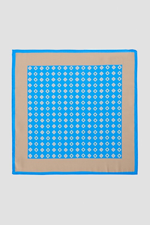 Desenli Mavi-Bej Mendil4A2922200032MBJ