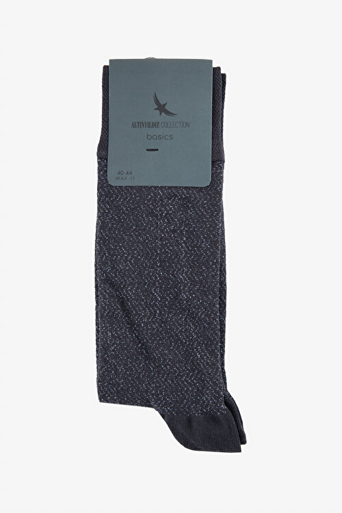Desenli Tekli Antrasit-Gri Çorap4C2524200019ATG