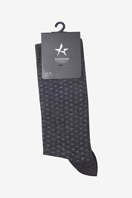 Desenli Yumuşak Dokulu Tekli Antrasit ÇorapACE252610013ATR