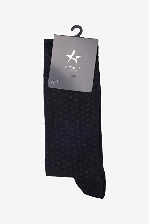 Desenli Yumuşak Dokulu Tekli Siyah ÇorapACE252610013SYH