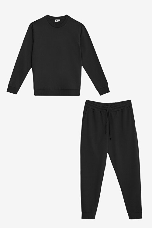 2 İplik Pamuklu Standart Fit Normal Kesim Siyah ESOFMAN TAKIMI PAKETLİET940000P202SYH