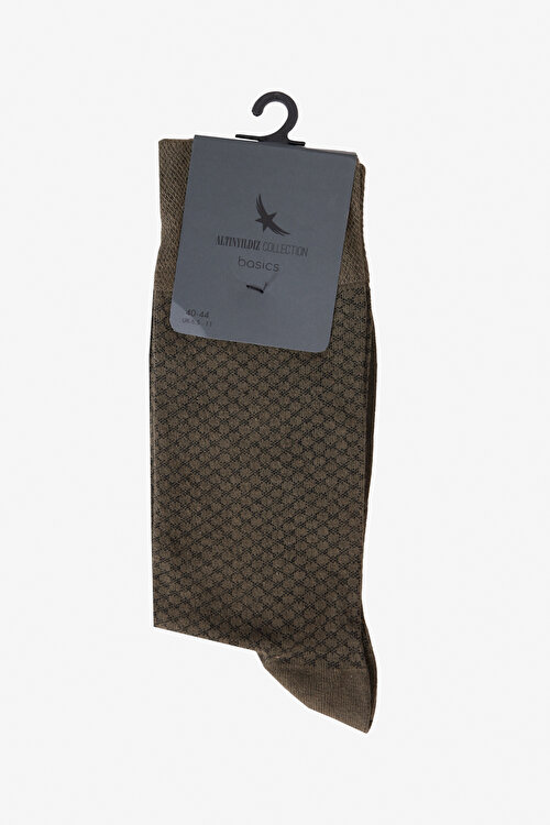Desenli Tekli Yeşil ÇorapYDC252420021YSL